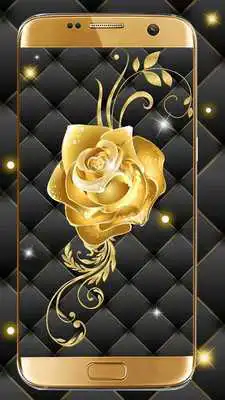 Play Gold Rose Live Wallpaper