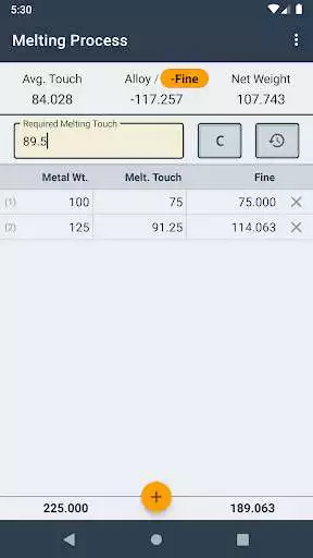 Play Gold - Silver Melting Process Calculator GoldSmith