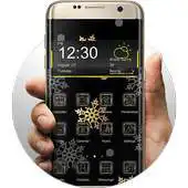 Free play online Gold Silver Snowflakes THEME APK Free play online Gold Silver Snowflakes THEME APK