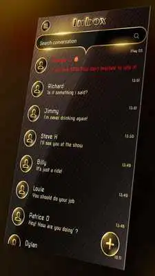 Play Gold SMS Messenger Theme