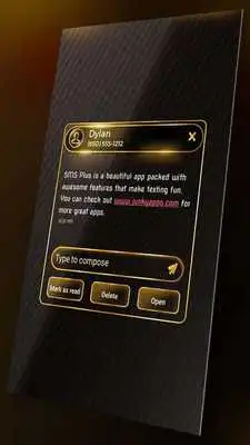 Play Gold SMS Messenger Theme