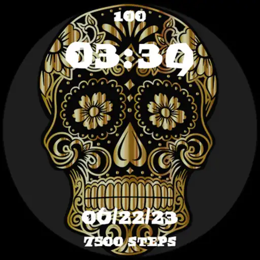 Play Gold Sugar Skull Floral Watch APK Play Gold Sugar Skull Floral Watch APK