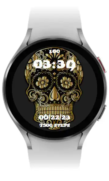 Play Gold Sugar Skull Floral Watch  and enjoy Gold Sugar Skull Floral Watch with UptoPlay