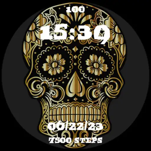 Play Gold Sugar Skull Floral Watch as an online game Gold Sugar Skull Floral Watch with UptoPlay