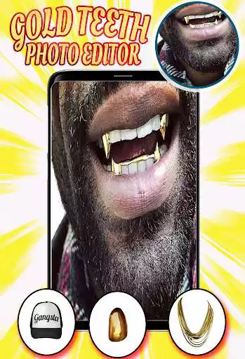 Play Gold Teeth Photo Editor as an online game Gold Teeth Photo Editor with UptoPlay