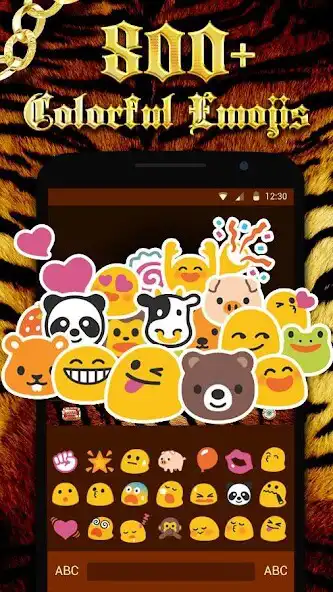 Play Gold Tiger Keyboard Theme as an online game Gold Tiger Keyboard Theme with UptoPlay
