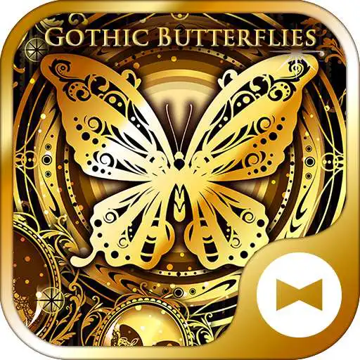 Free play online Gold Wallpaper Gothic Butterflies Theme APK