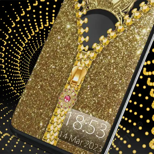 Play Gold Zipper Lock Screen APK