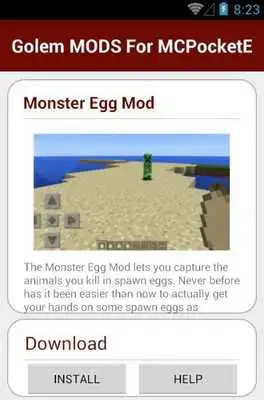 Play Golem MODS For MCPocketE