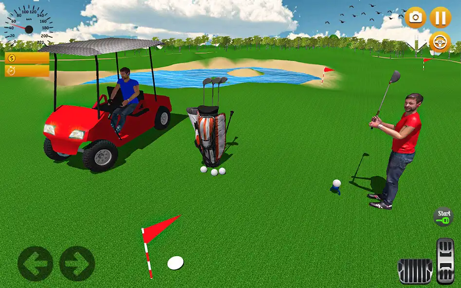 Play Golf cart games Taxi games 3d as an online game Golf cart games Taxi games 3d with UptoPlay