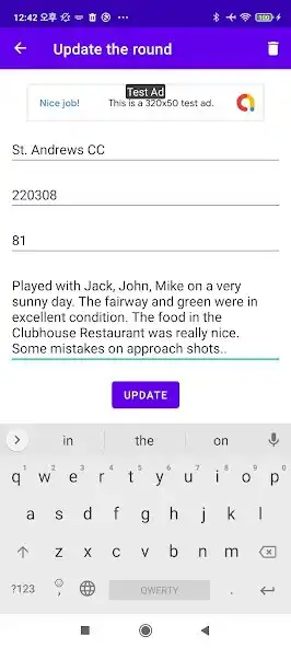 Play GolfDiary as an online game GolfDiary with UptoPlay