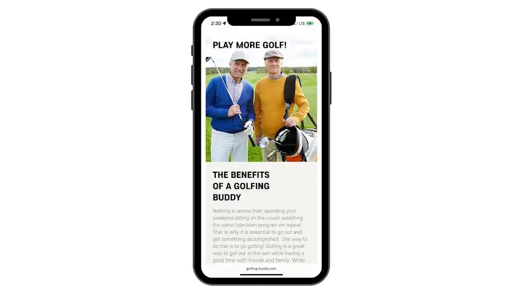 Play Golfing Buddy as an online game Golfing Buddy with UptoPlay