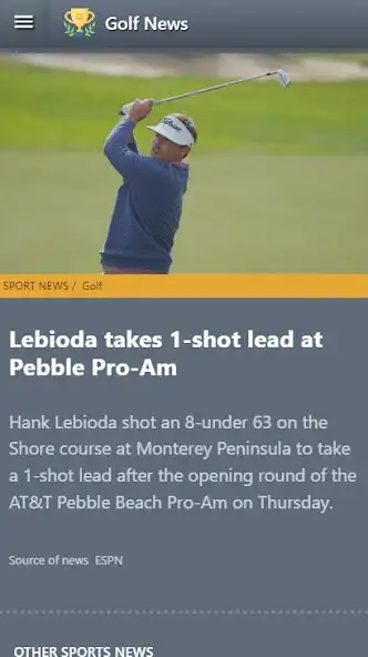 Play Golf News App as an online game Golf News App with UptoPlay