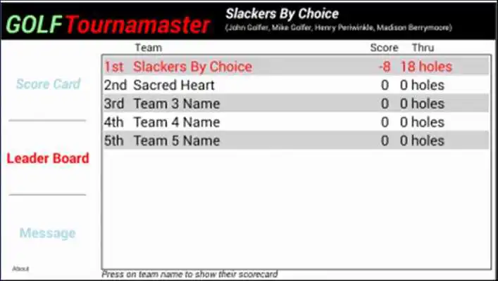 Play Golf Tournamaster