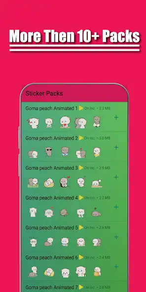Play GomaPeach Sticker For WhatsApp as an online game GomaPeach Sticker For WhatsApp with UptoPlay