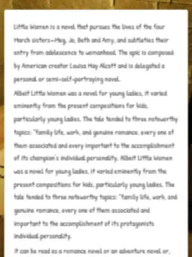 Play Good Book Reads: Little Women as an online game Good Book Reads: Little Women with UptoPlay