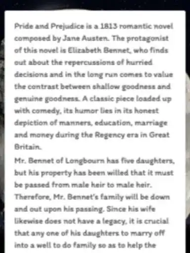 Play Good Book Reads: Pride & Prejudice as an online game Good Book Reads: Pride & Prejudice with UptoPlay