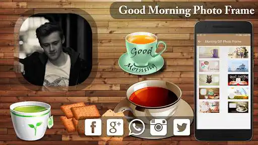 Play Good Morning Photo Frame Editor as an online game Good Morning Photo Frame Editor with UptoPlay