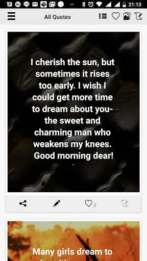 Play APK Good Morning Quotes for Him  and enjoy Good Morning Quotes for Him with UptoPlay com.nerdpig.GoodMorningQuotesForHim