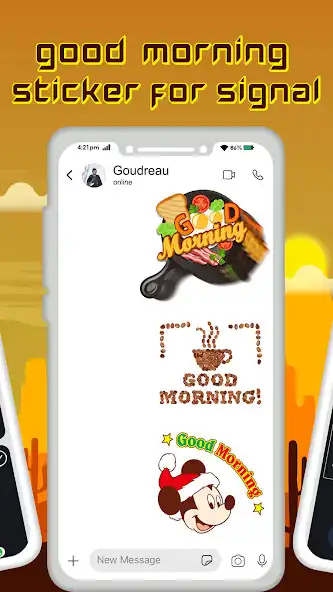 Play Good Morning Stickers For Signal App as an online game Good Morning Stickers For Signal App with UptoPlay