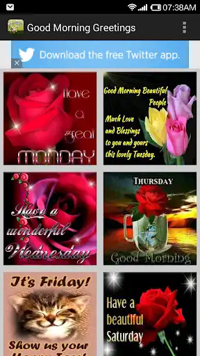 Play Good Morning Weekly Greetings  and enjoy Good Morning Weekly Greetings with UptoPlay