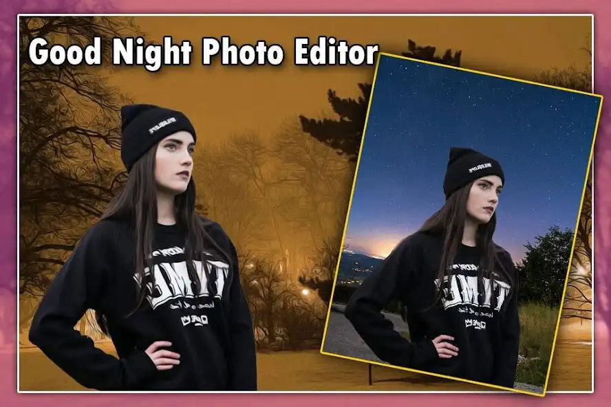 Play Good Night Photo frame : Cut Paste Editor as an online game Good Night Photo frame : Cut Paste Editor with UptoPlay