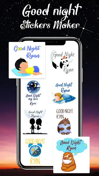 Play Good Night Stickers Maker as an online game Good Night Stickers Maker with UptoPlay