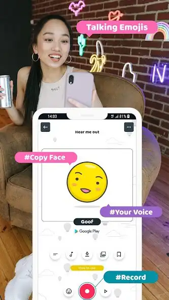 Play Goof: Make Talking Emoji Video as an online game Goof: Make Talking Emoji Video with UptoPlay