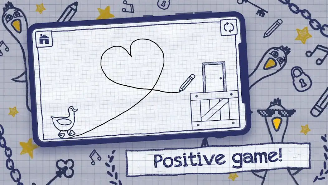 Play Gooose - Funny Draw Puzzle as an online game Gooose - Funny Draw Puzzle with UptoPlay