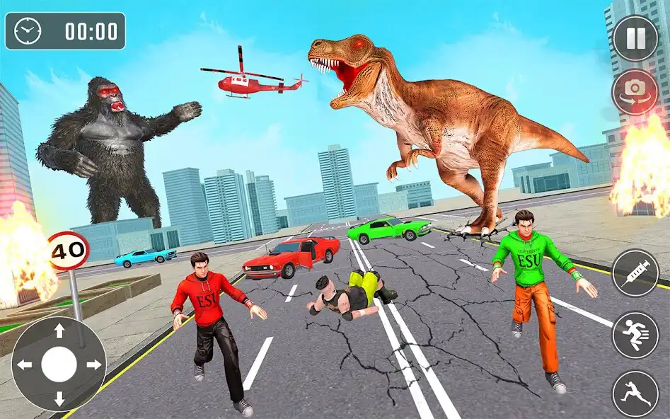 Play Gorilla City Rampage Dino Game  and enjoy Gorilla City Rampage Dino Game with UptoPlay