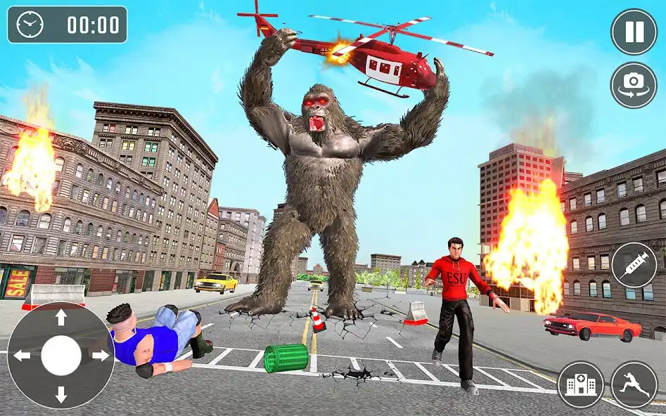 Play Gorilla City Rampage Dino Game as an online game Gorilla City Rampage Dino Game with UptoPlay