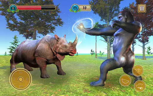 Play Gorilla Jungle - Final Battle as an online game Gorilla Jungle - Final Battle with UptoPlay