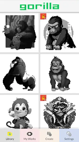 Play Gorilla Pixel Art  and enjoy Gorilla Pixel Art with UptoPlay