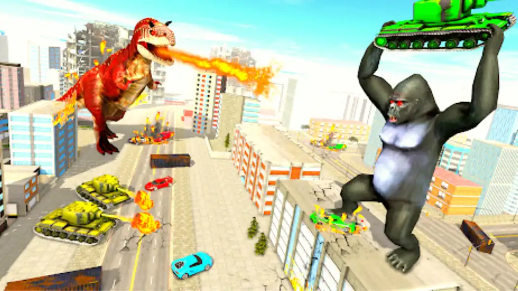 Play Gorilla Rampage City Attack 3D as an online game Gorilla Rampage City Attack 3D with UptoPlay