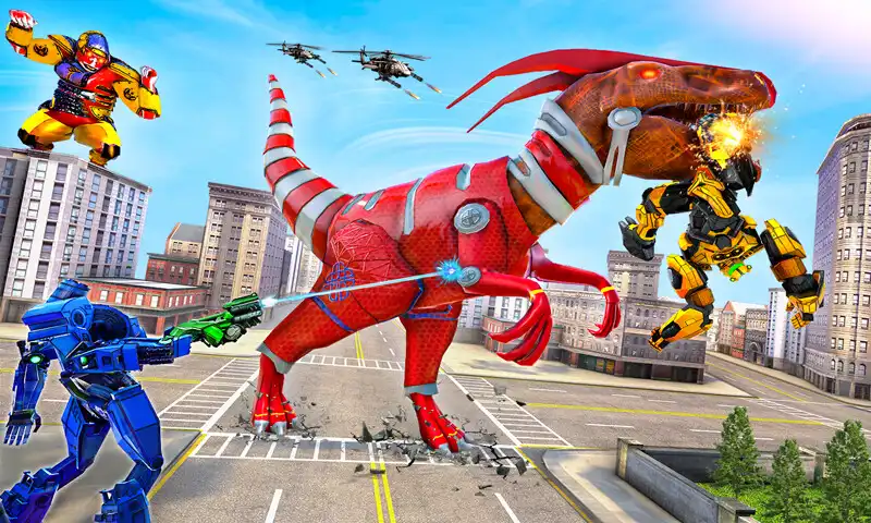 Play Gorilla Robot City Attack Game  and enjoy Gorilla Robot City Attack Game with UptoPlay