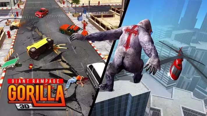 Play Gorilla Simulator Games: Giant Rampage Gorilla 3D