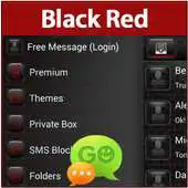 Free play online GO SMS Black Red Theme APK