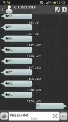 Play GO SMS Carbon Theme