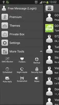 Play GO SMS Carbon Theme
