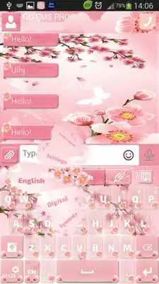 Play GO SMS Cherry Flowers Theme