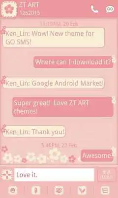 Play GO SMS/GOLauncher Flower theme Play GO SMS/GOLauncher Flower theme