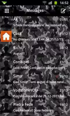Play GO SMS Grey Camo Theme