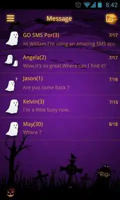 Play GO SMS Halloween Fright Theme