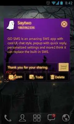 Play GO SMS Halloween Fright Theme