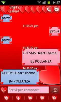 Play GO SMS Hearts Theme