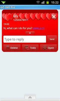 Play GO SMS Hearts Theme