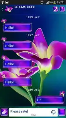 Play GO SMS Orchid