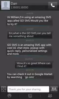Play GO SMS Pro Black Texture Theme