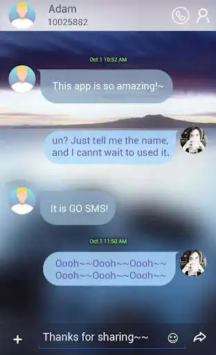 Play GO SMS PRO LITHE THEME as an online game GO SMS PRO LITHE THEME with UptoPlay