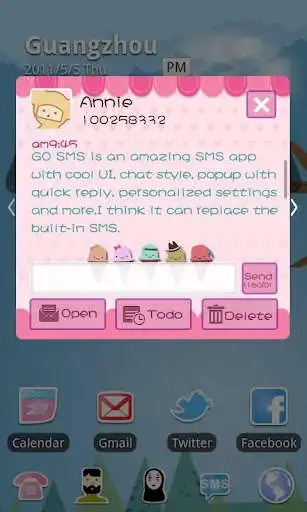 Play GO SMS Pro Pink Sweet theme